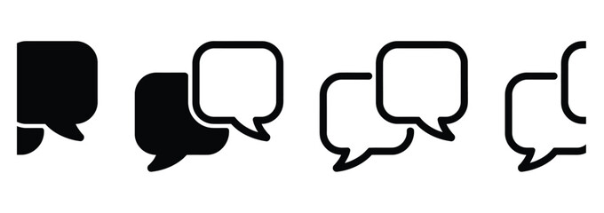 WebEngaging speech bubbles icons for modern messaging app designs and dynamic communication interfaces, perfect for web development and social media platforms needing a fresh look