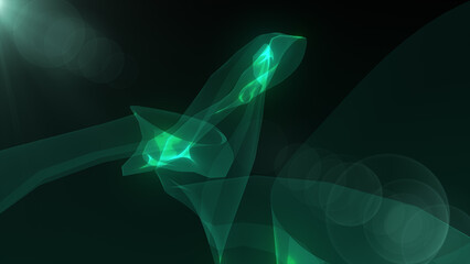 Wall Mural - Futuristic point wave of particles. Visualization of sound waves. Technology or science banner. Abstract digital 3D wave. 