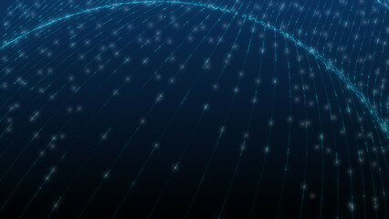 Wall Mural - Abstract background with animation moving of lines for fiber optic network. Magic flickering dots or glowing flying lines. Animation of seamless loop.