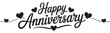 © md - Happy Anniversary script with heart and swirl accents