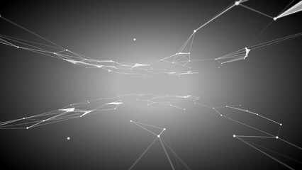Wall Mural - Network connection structure. Big data. Connecting points and lines. Abstract plexus background.