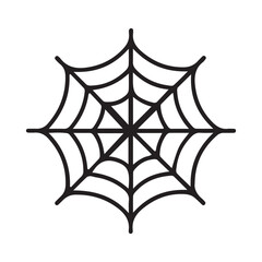 Spiderweb Icon A Detailed Black and White Representation