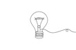 © AbdulMannan - Abstract single line artwork of a light bulb, ideal for innovation, creativity, business concepts, and modern wall art design