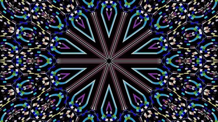 Wall Mural - abstract lines colorful light shining round shape in center, Abstract background moving stripes and flashing with shining light
