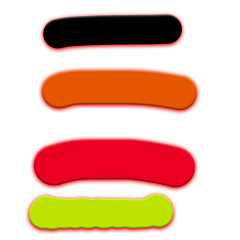 Vibrant neon buttons for website design, digital interface elements, and modern app development