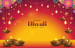 © ayub - beautiful happy diwali background with lights and mandala decoration