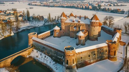 Wall Mural - Castle in snow