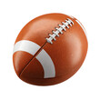 © Evira - Realistic, isolated American football, brown leather with white stripes, on black background