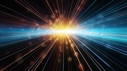 Wall Mural - bright light is shining through a dark sky. the light is made up of many different colors and is cre