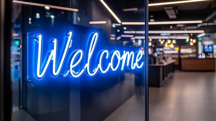 Wall Mural - Neon sign that says 