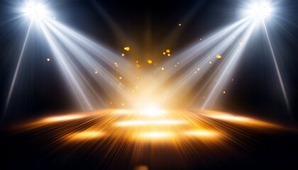 Wall Mural - spotlight effect for theater concert stage abstract glowing light of spotlight illuminated