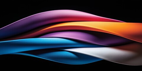 Wall Mural - series of colorful fabric swaths are arranged in a way that creates a sense of movement and flow. th