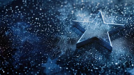 Wall Mural - An artistic representation of a starry night sky with floating stars, evoking feelings of wonder and exploration.