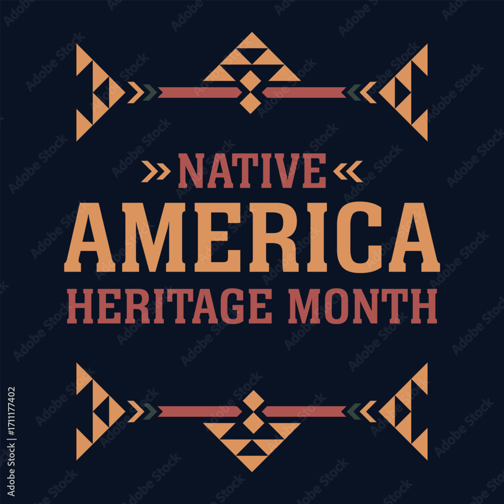 native american heritage month, square feed for media social with ...