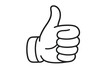 © Louisa - Thumbs up hand gesture. Like icon symbol. Vector cartoon illustration for social media approval, success, and positive feedback. OK sign, good job agreement concept.