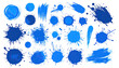 © armando - Abstract blue paint splatters on black background (1)