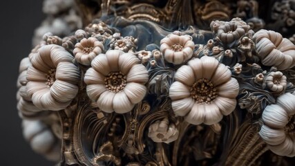 Ornate floral design closeup