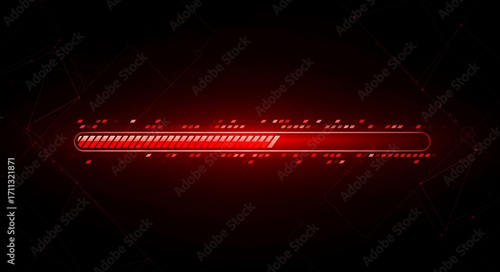 Red Progress Bar Loading Screen. Stock Photo | Adobe Stock