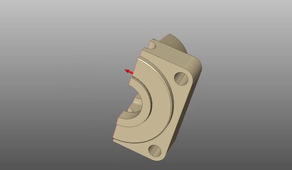 CAD, three dimensional modeling, mechanical part in 3D, prediction accuracy of finite element, technical sketch