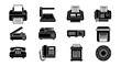 © Belie - Office Equipment Icons Printer, Fax, Projector, and More