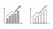 © Mstsalma - Two monochrome graphs illustrating upward trends and increasing values clearly