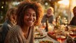 © ORG - Joyful celebration outdoor dining group gathering evening ambiance candid shot friendship and togetherness
