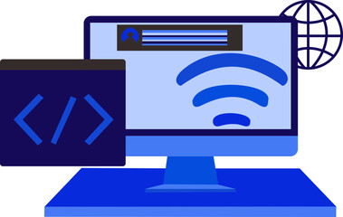  Computer Coding Illustration
