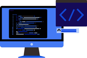  Computer Coding Illustration
