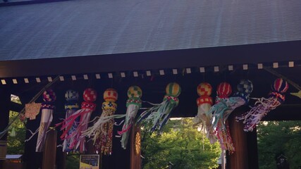 Wall Mural - Summer Breeze Through Tanabata Display at Yasukuni Shrine, Tokyo Japan