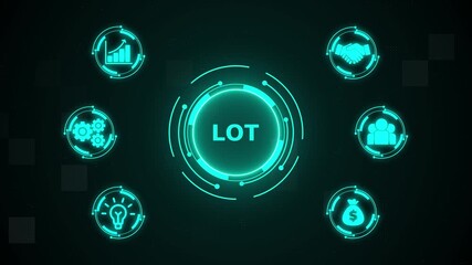 Internet, business, Technology and network concept. LOT, Success and business concept, futuristic holographic advanced HUD circle platform Business.