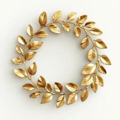 Wall Mural - gold wreath gold illustration wreath.