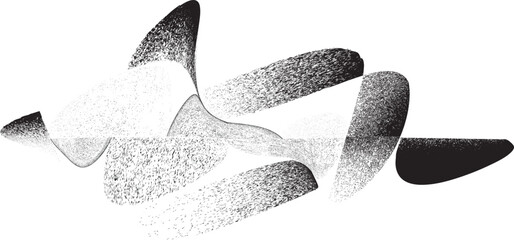 Wall Mural - sprayed black wavy line .graffiti art design . noise dispersion logo . spray effect .grunge curved l
