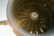 © Cavan Images - FRONT VIEW OF TURBINE JET ENGINE.