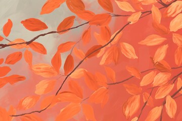 Canvas Print - autumn backgrounds painting plant.