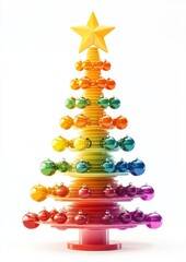 Wall Mural - christmas tree with ornaments illustration decoration christmas.