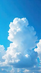 Wall Mural - Stunning vibrant daytime sky, filled with fluffy white cumulus clouds against a deep blue canvas  Perfect for travel, weather, or nature-themed projects ,  weather,  background,  cloud cover