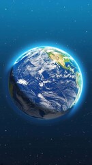 Wall Mural - blue earth planet in space vertical