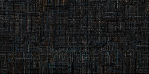 A textured blue binary code pattern on an aged, dark wooden surface