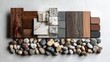 © Visual Enigma - Stone, Wood, and Tile Sample Arrangement
