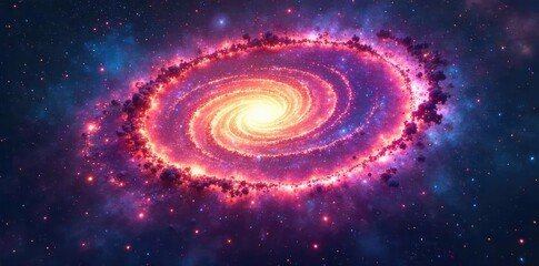 Wall Mural - Stunning high-resolution image of a swirling spiral galaxy, vibrant colors, cosmic dust and nebulae, perfect for science fiction, fantasy, or space-themed projects , stars, cosmic rays