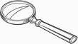 © BLUEPRINT  - Magnifying Glass Hand Drawn Vintage Style Search Inspection Investigation Illustration Design Element.