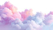 © Qurrat - Pastel clouds against black isolated on white background