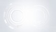 © Fazeel - Abstract elegant white technology background with circle circuit wires on a futuristic motherboard. Infinity banner for web presentation. AI concept. Digital  illustration on light tech bg.