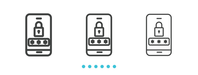 password locked icon. Thin line icon vector