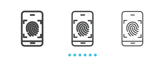 fingerprint icon. Thin line icon vector