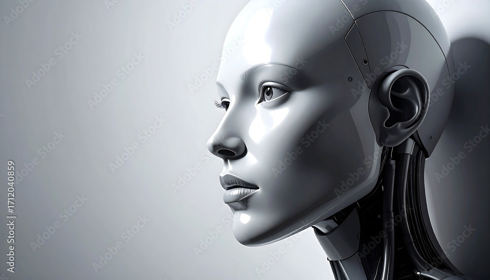 Futuristic Female Android - A Glimpse into Artificial Intelligence and ...