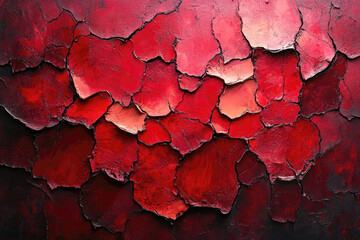 Wall Mural - Artistic Photograph With Sharp Focus On Red Texture