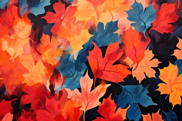 Canvas Print - abstract maple leafs shape background backgrounds abstract textured.