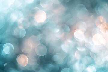 Wall Mural - White and light blue bokeh backgrounds outdoors pattern.