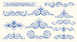 © bow - flourish vignette scroll victorian deco swirl arabesque damask calligraphic ornamental royal